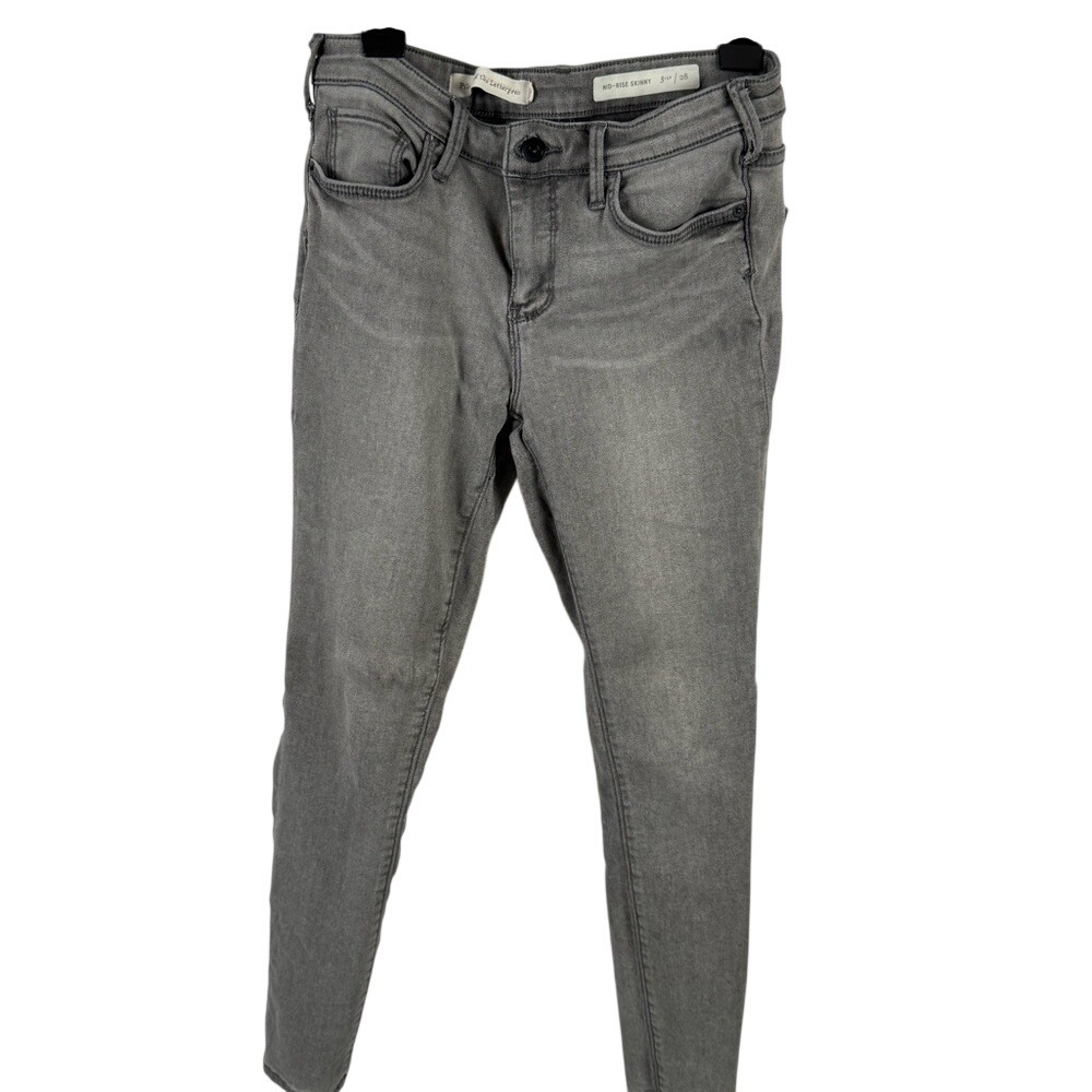 Pilcro (Anthropologie) Gray Mid-Rise Skinny Jeans - Picture 8 of 8